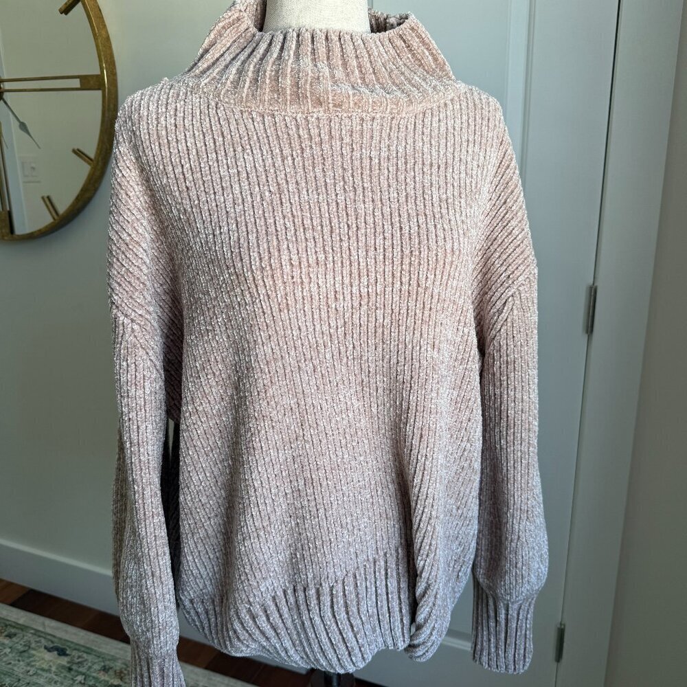Cynthia Rowley Sweater Turtle Neck Sweater Tan Size Large